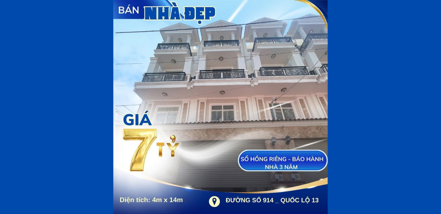 HẺM 914 CÁCH QUỐC LỘ 13 50m